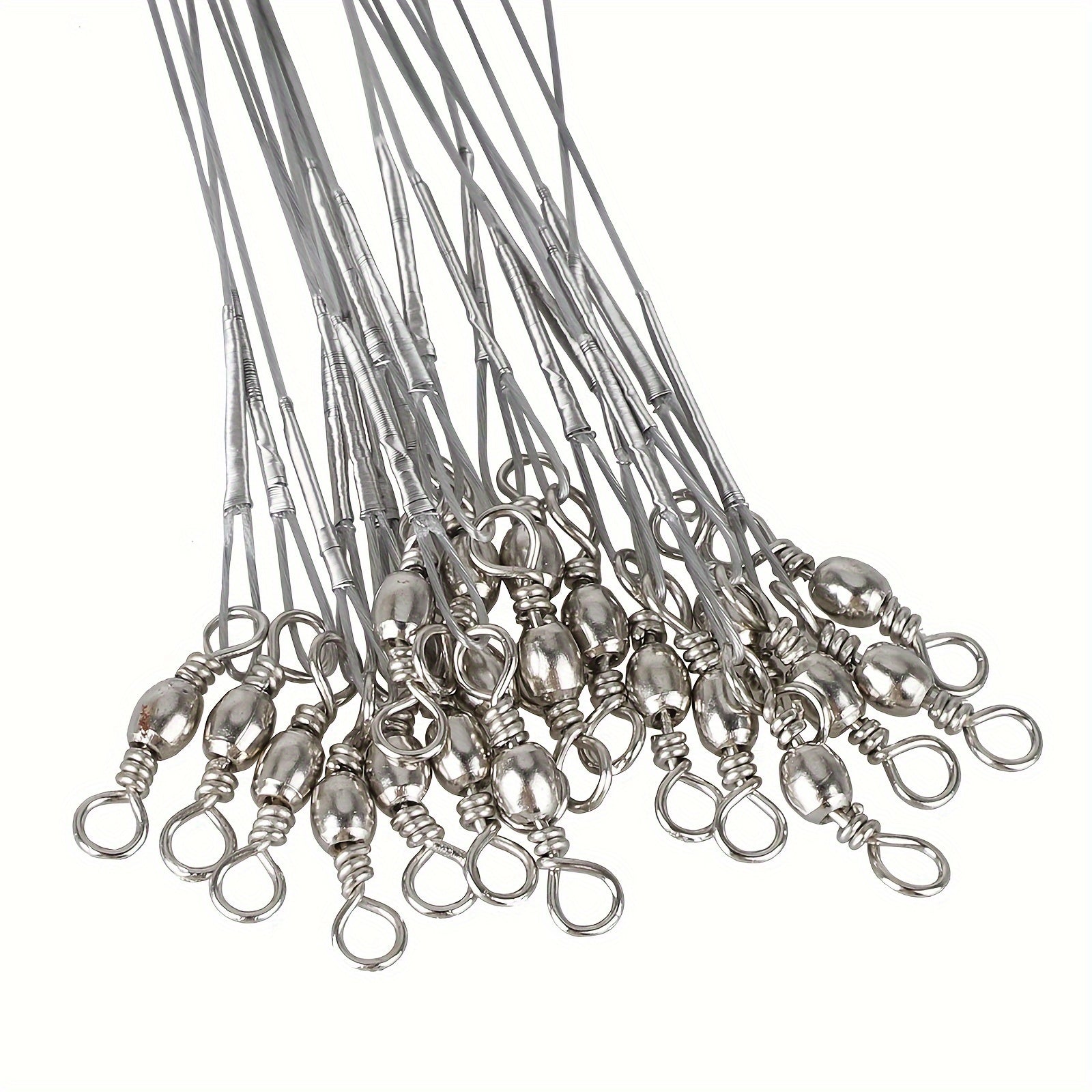 100pcs Stainless Steel Fishing Leaders, Durable & Tangle-Free