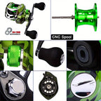 Fishing Reel w/ Magnetic Brake System & 7.2:1 Gear Ratio - Left & Right Hand