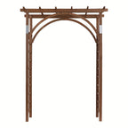 Beautiful And Practical Garden Arch Dark Brown