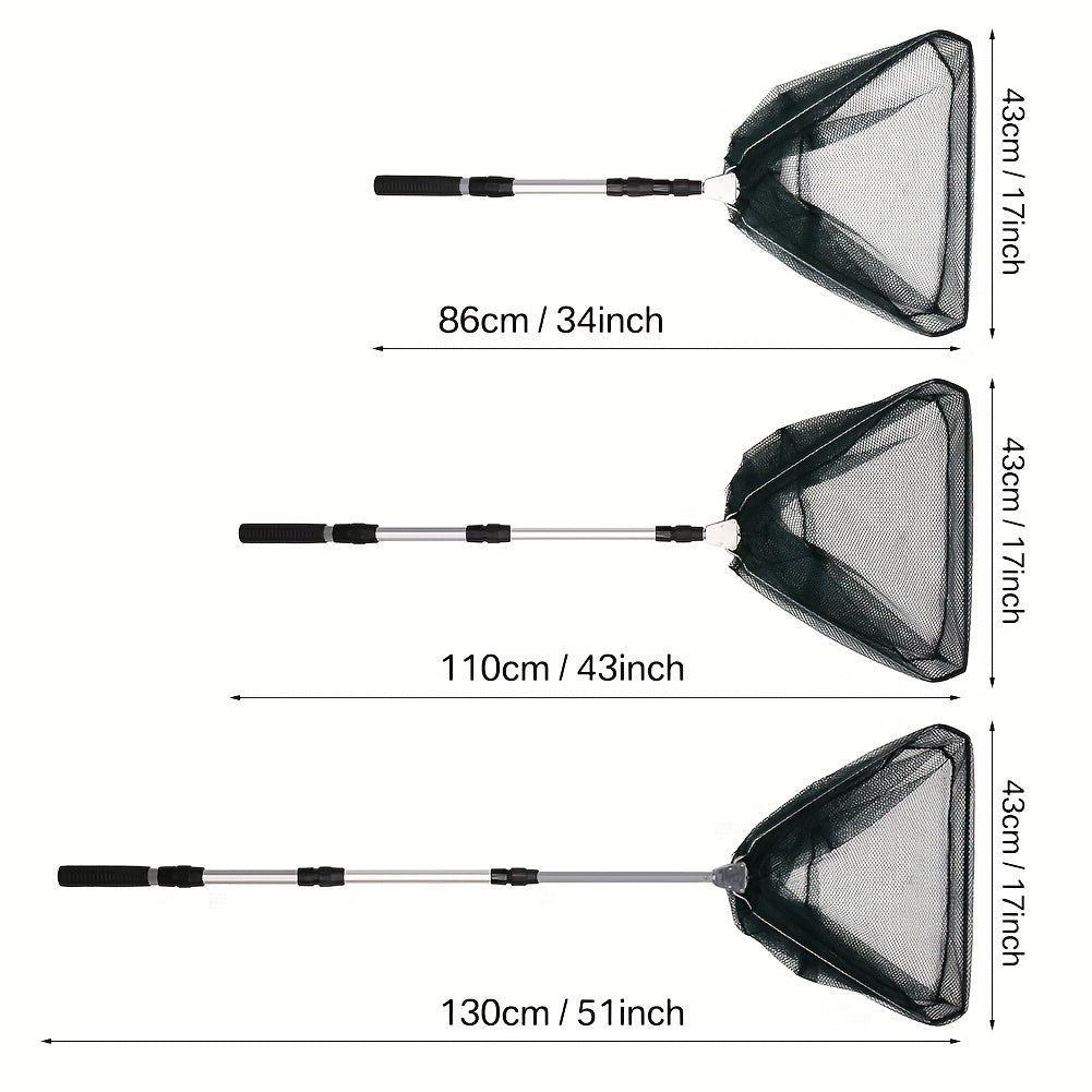 Durable Foldable Fish Net, Extend to 34-51Inches