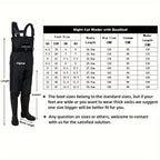 Waders For Men And Women, Waterproof Chest Wader With Bootfoot Size 6 To 14