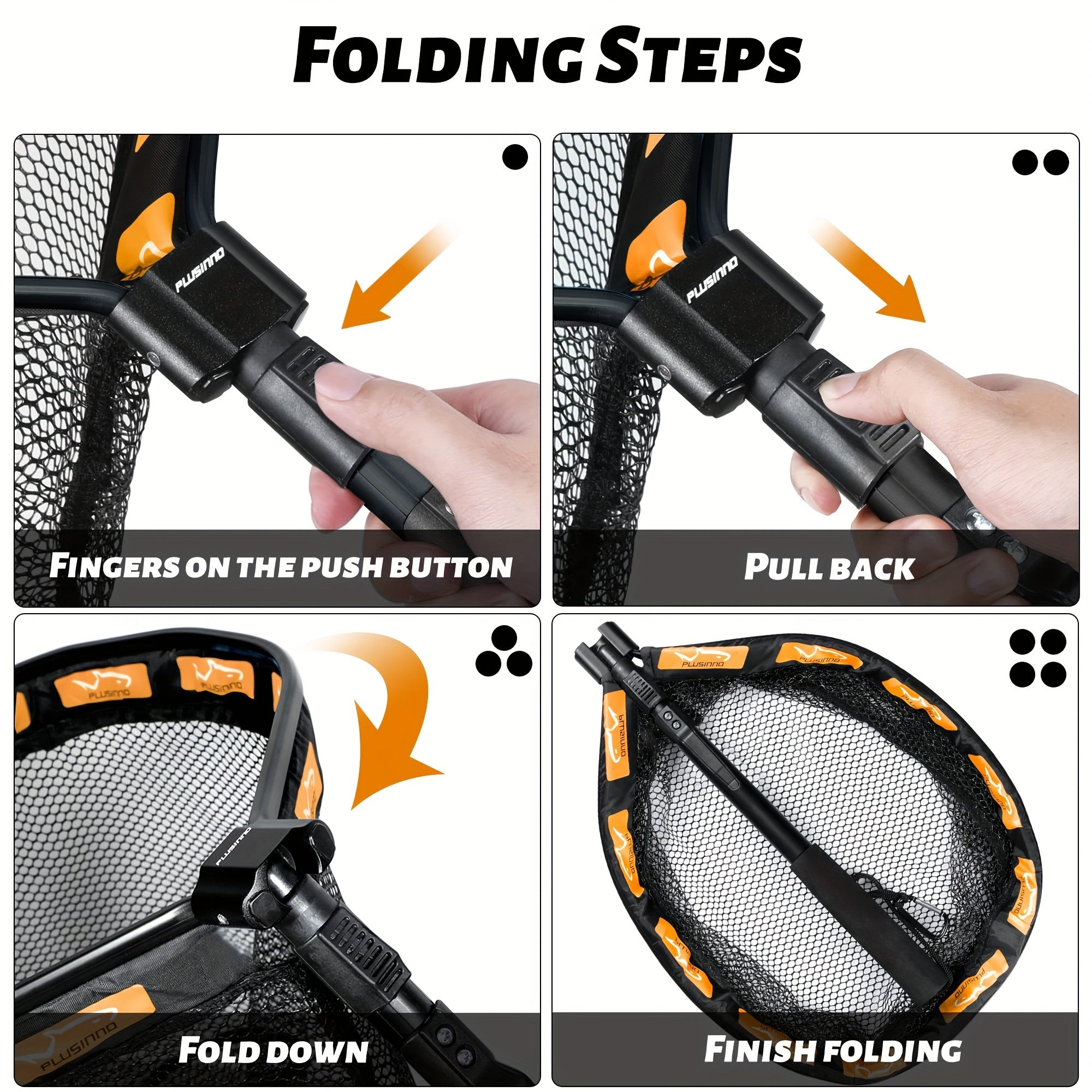 Floating Fishing, Rubber Coated Landing Net for Easy Catch & Release for Easy Transportation & Storage