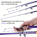 Sougayilang Telescopic Fishing Rods 1.8~3.3m Glass Fiber Spinning Rod