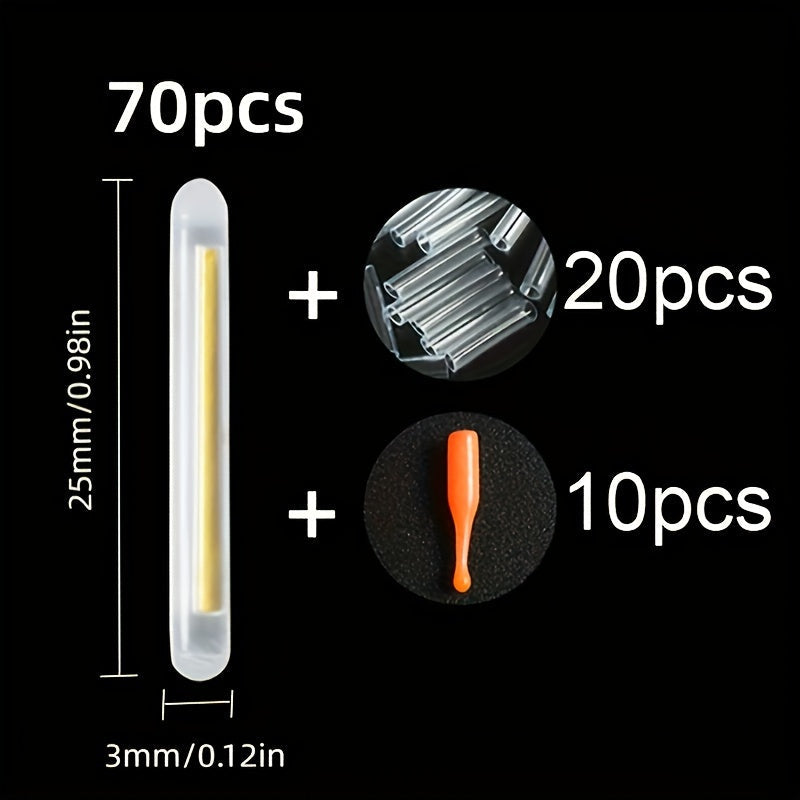 100pcs Luminous Float Sticks With Accessories - Night Fishing Supplies