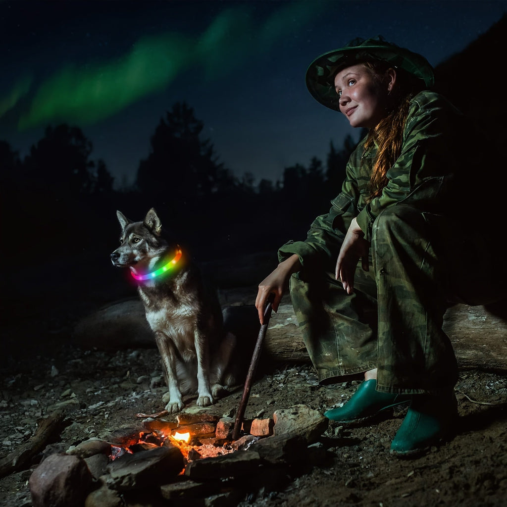 LED Cat Dog Collar, USB Rechargeable Flash Dog Necklace Light, Pet Safety Collar Makes Your Beloved Dogs Be Seen At Night