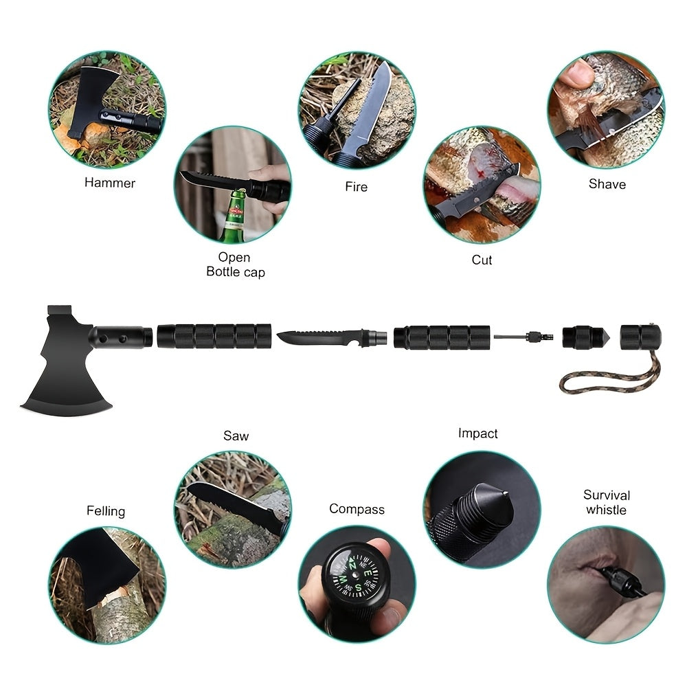 Camping Axe & Hatchet - Multitool Folding Axe with Hammer
