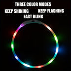 LED Cat Dog Collar, USB Rechargeable Flash Dog Necklace Light, Pet Safety Collar Makes Your Beloved Dogs Be Seen At Night