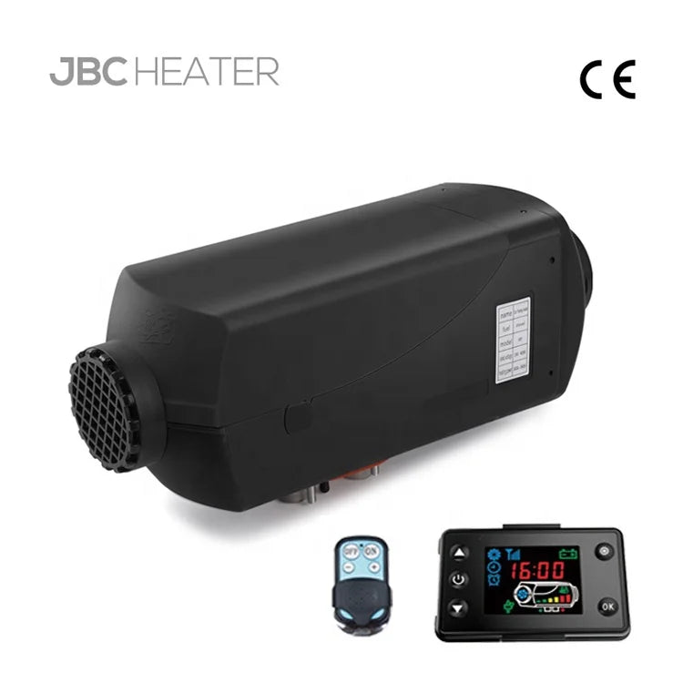 LCD Digital Remote Control JBC Heater 12V/24V 5KW All-in-One Diesel Air Parking Heater for Cars Trucks RVs-CE & RoHS Certified