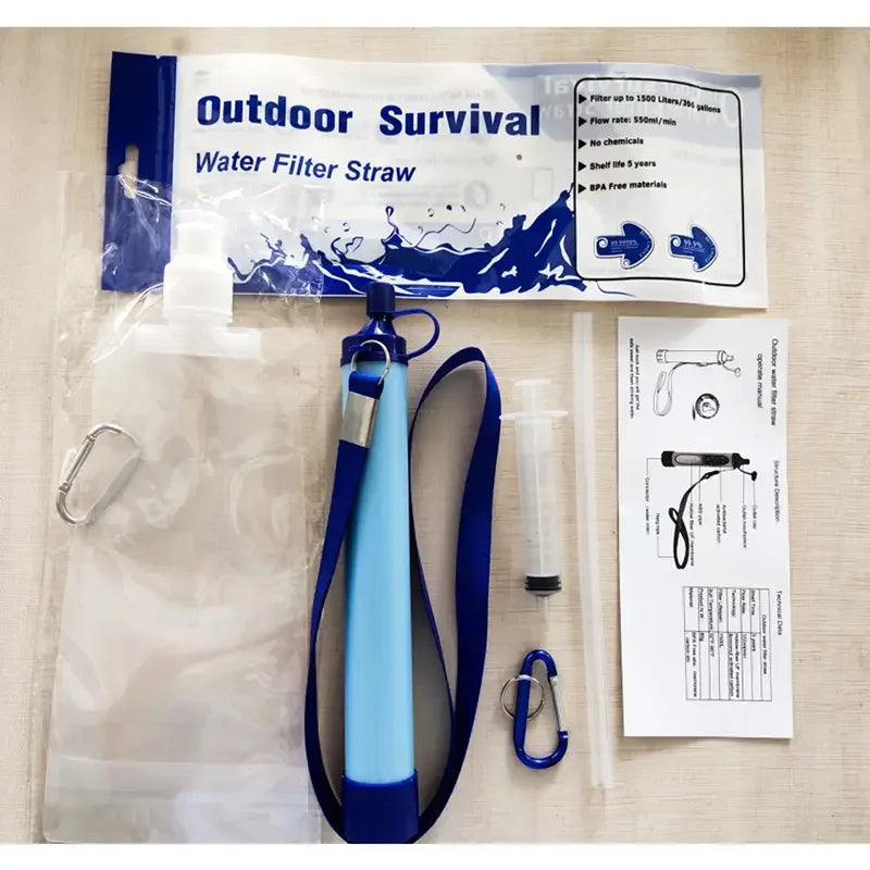 Portable Water Purifier With Water Filter Straw, BPA Free