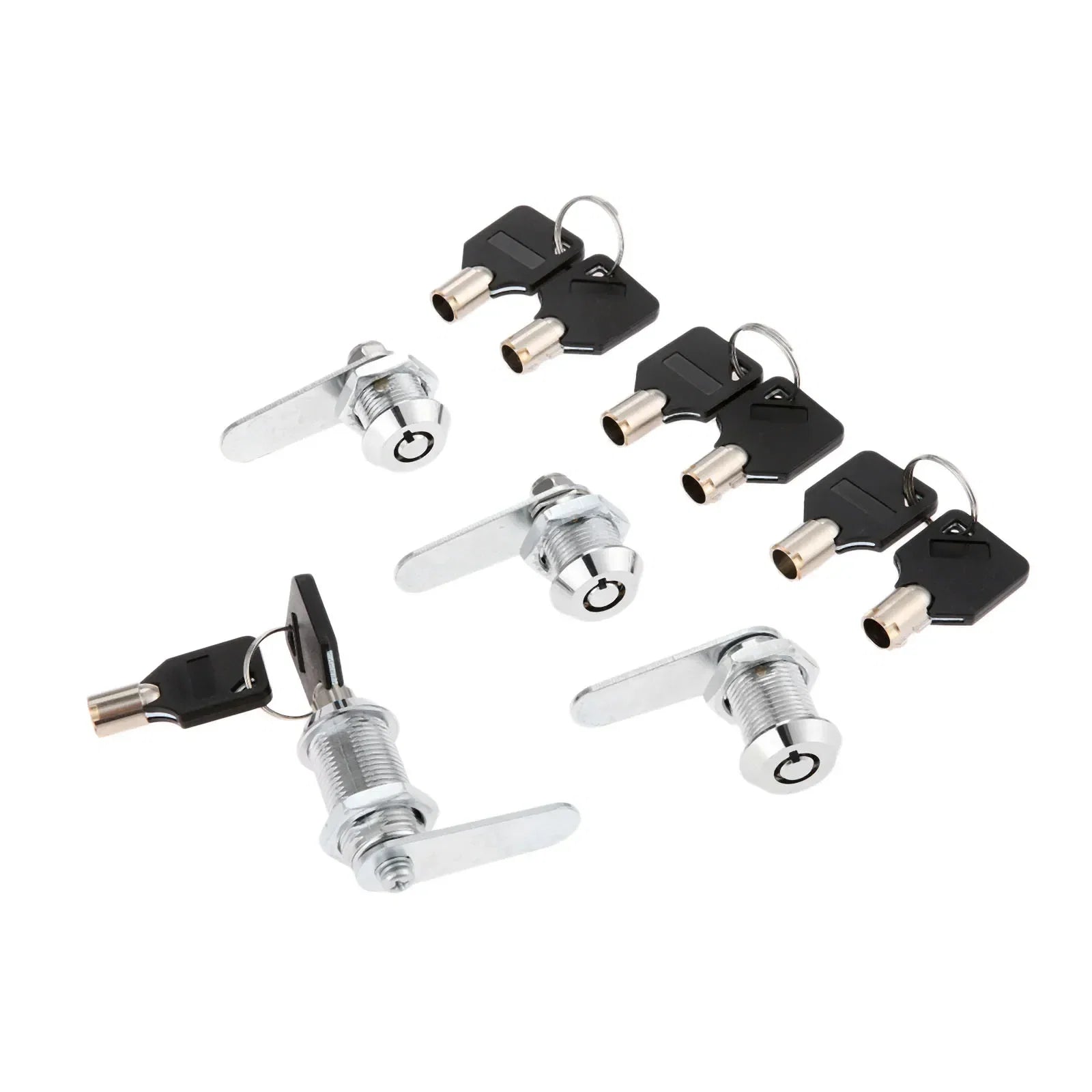 1Set Drawer Tubular Cam Lock For Door Mailbox Cupboard Cabinet  +Locking Plate Furniture Hardware 16/20/25/30mm with Alike Keys