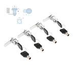 1Set Drawer Tubular Cam Lock For Door Mailbox Cupboard Cabinet  +Locking Plate Furniture Hardware 16/20/25/30mm with Alike Keys