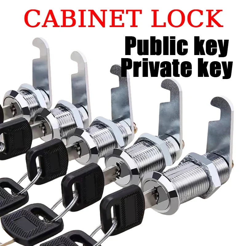 5/20 Sets Security Lock Metal Cylinder Cabinet Locker Cam Lock With Keys Security Mailbox Lock Drawer 16mm/20MM/25MM/30MM