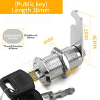 5/20 Sets Security Lock Metal Cylinder Cabinet Locker Cam Lock With Keys Security Mailbox Lock Drawer 16mm/20MM/25MM/30MM