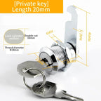 5/20 Sets Security Lock Metal Cylinder Cabinet Locker Cam Lock With Keys Security Mailbox Lock Drawer 16mm/20MM/25MM/30MM
