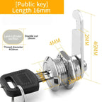 5/20 Sets Security Lock Metal Cylinder Cabinet Locker Cam Lock With Keys Security Mailbox Lock Drawer 16mm/20MM/25MM/30MM