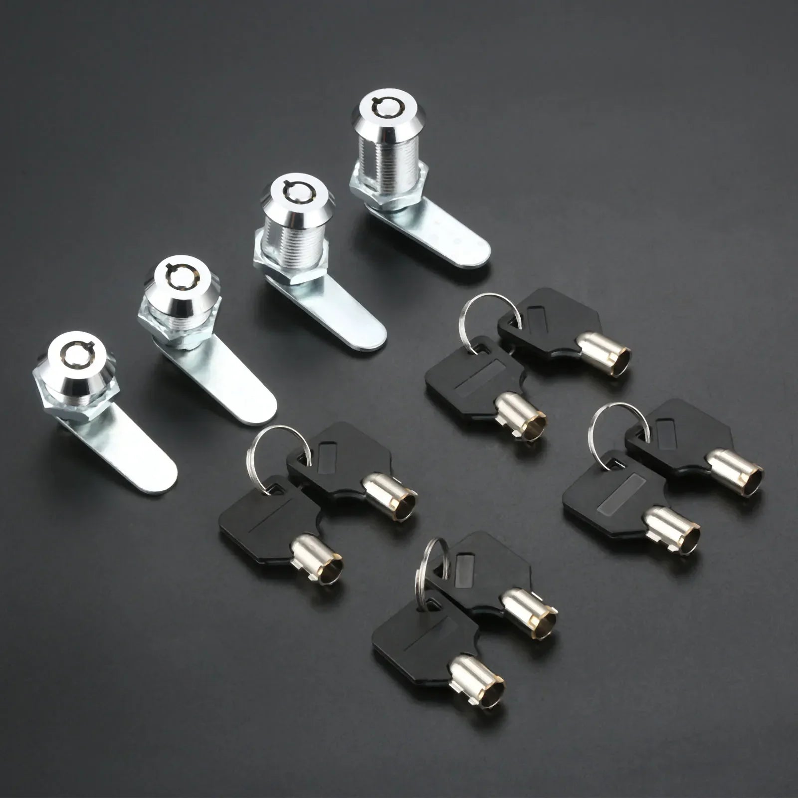 1Set Drawer Tubular Cam Lock For Door Mailbox Cupboard Cabinet  +Locking Plate Furniture Hardware 16/20/25/30mm with Alike Keys