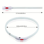 LED Cat Dog Collar, USB Rechargeable Flash Dog Necklace Light, Pet Safety Collar Makes Your Beloved Dogs Be Seen At Night