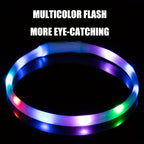 LED Cat Dog Collar, USB Rechargeable Flash Dog Necklace Light, Pet Safety Collar Makes Your Beloved Dogs Be Seen At Night