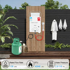 Portable Tankless Water Heater - 6L, 1.58GPM Propane, Overheat Protection