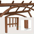 Beautiful And Practical Garden Arch Dark Brown