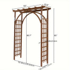 Beautiful And Practical Garden Arch Dark Brown