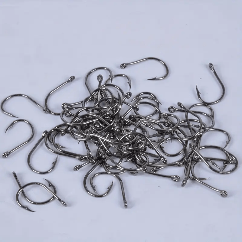 100-Piece Carbon Steel Fishing Hook Set