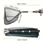 Durable Foldable Fish Net, Extend to 34-51Inches